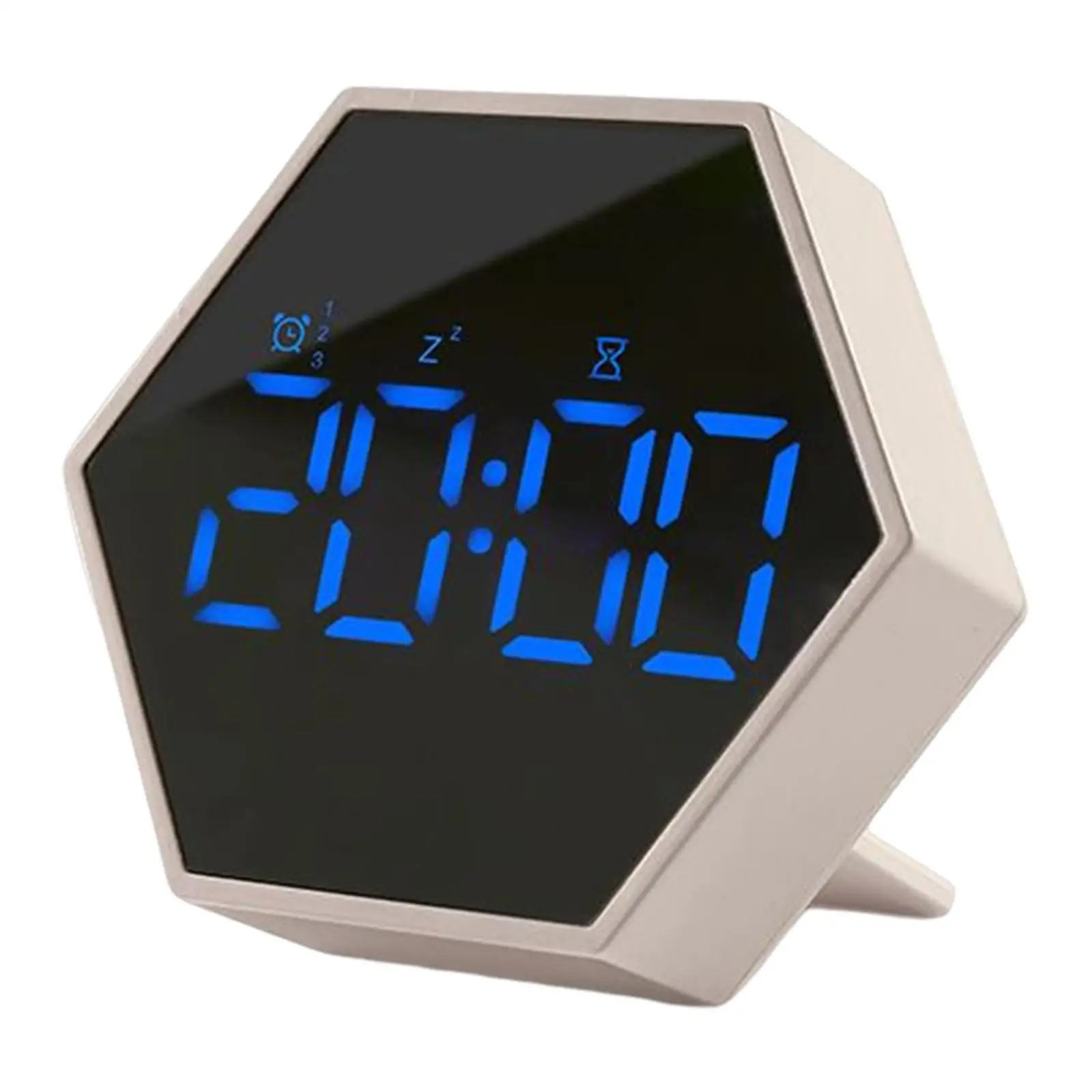 Alarm Clock LED Display Wall Clock Snooze Function Battery Powered Adjustable USB for Living Room Home Bedside Office Kitchen