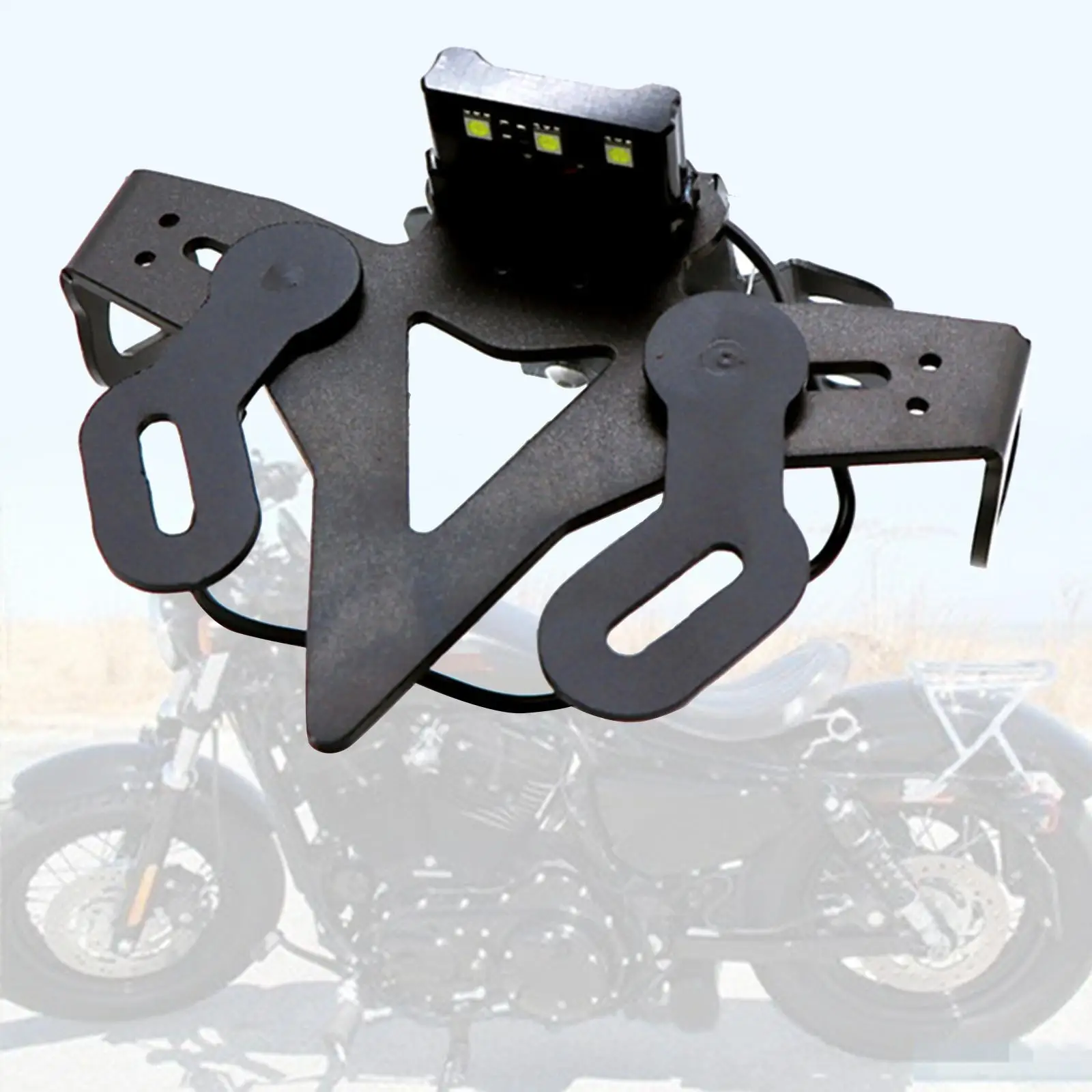 Stainless Rear Plate Holder with LED Light for   FZ-07  2013