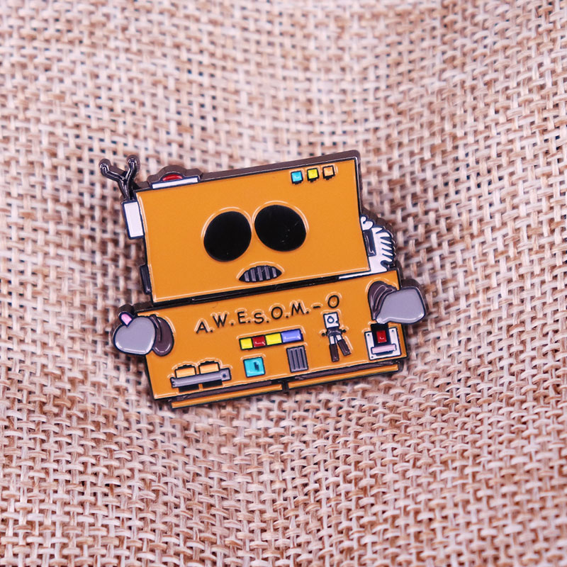 Soutth X Park Charakter Roboter AWESOME O Emaille Pin Abzeichen Brosche Rucksack Dekoration Schmuck – Detail 4