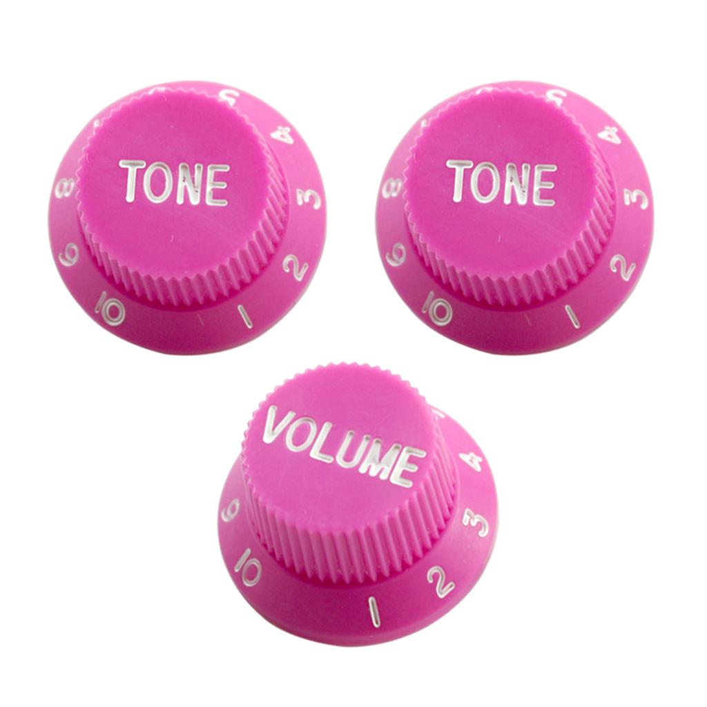 3pcs Bell Style Guitar Speed Knobs 1 Volume&2   for  ST Squier SQ