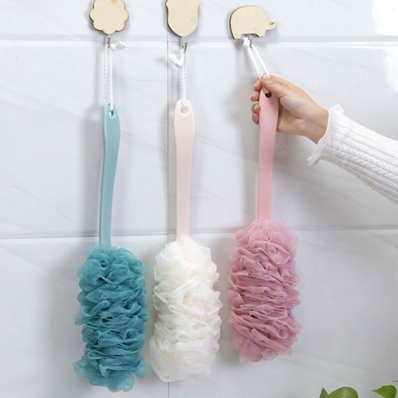 1PCS Lange Griff Bad Pinsel Zurück Bad Dusche Wäscher Körper Weiche Mesh Peeling Puff Sauber Selbst Bad Zurück Pinsel – Detail 9