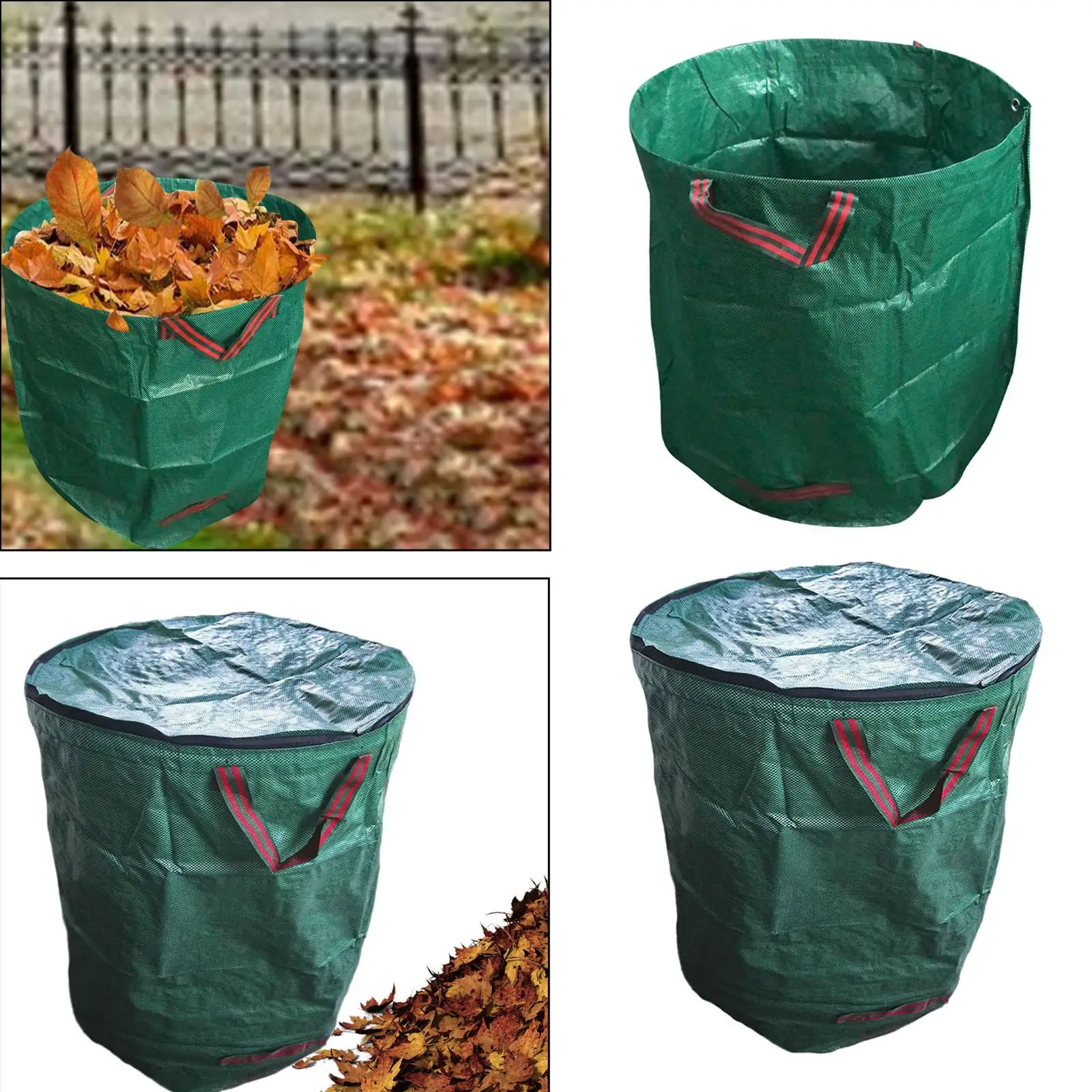 Garden Waste Bags Laundry Container Lawn Garden Bags Gardening Bags for Garden Lawn Pool Debris Grass Clipping Loading Leaf
