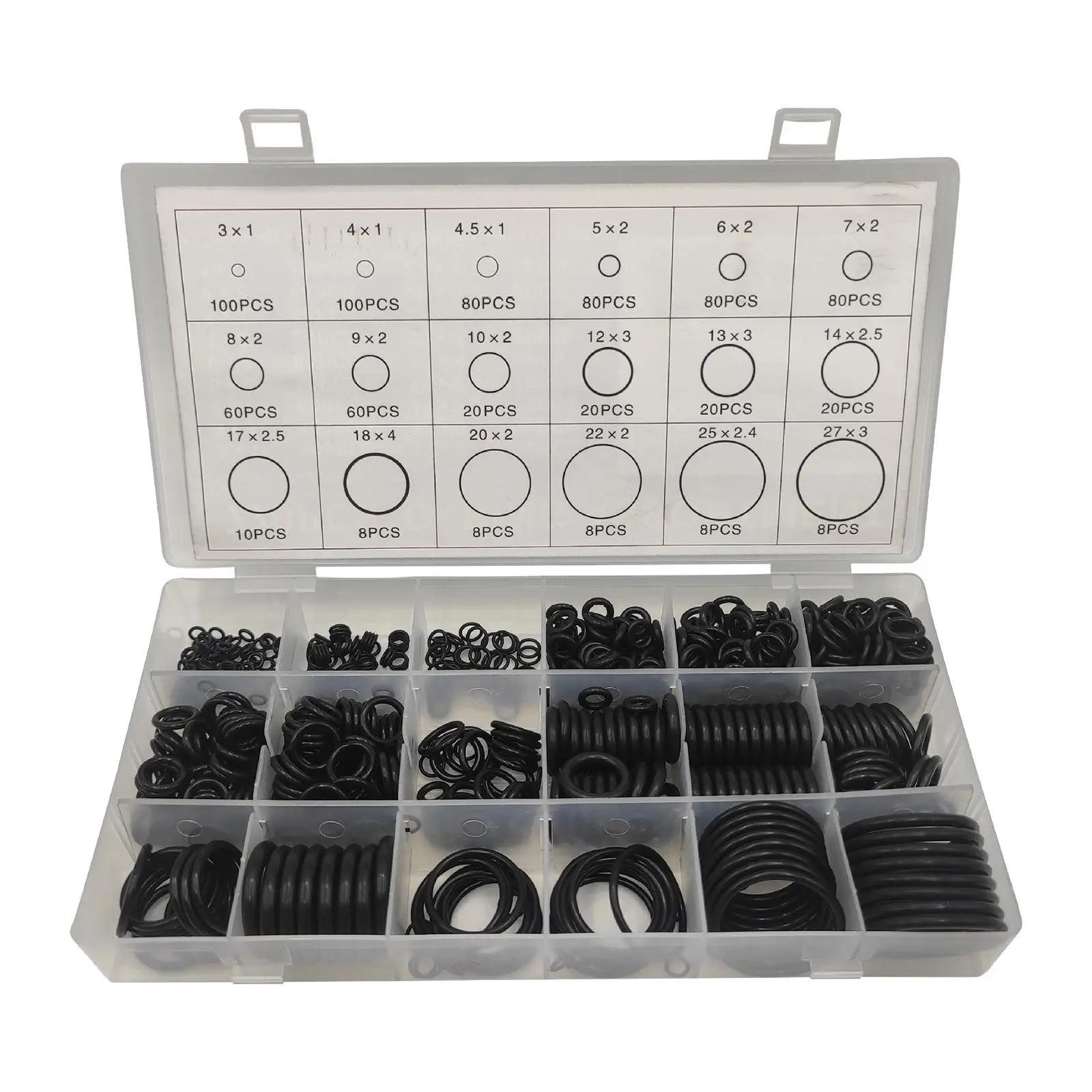 O Rings Assortment kit Black Sealing Gasket Washers for Auto Quick Repair Air or Gas Connections Plumbing Washer Seal