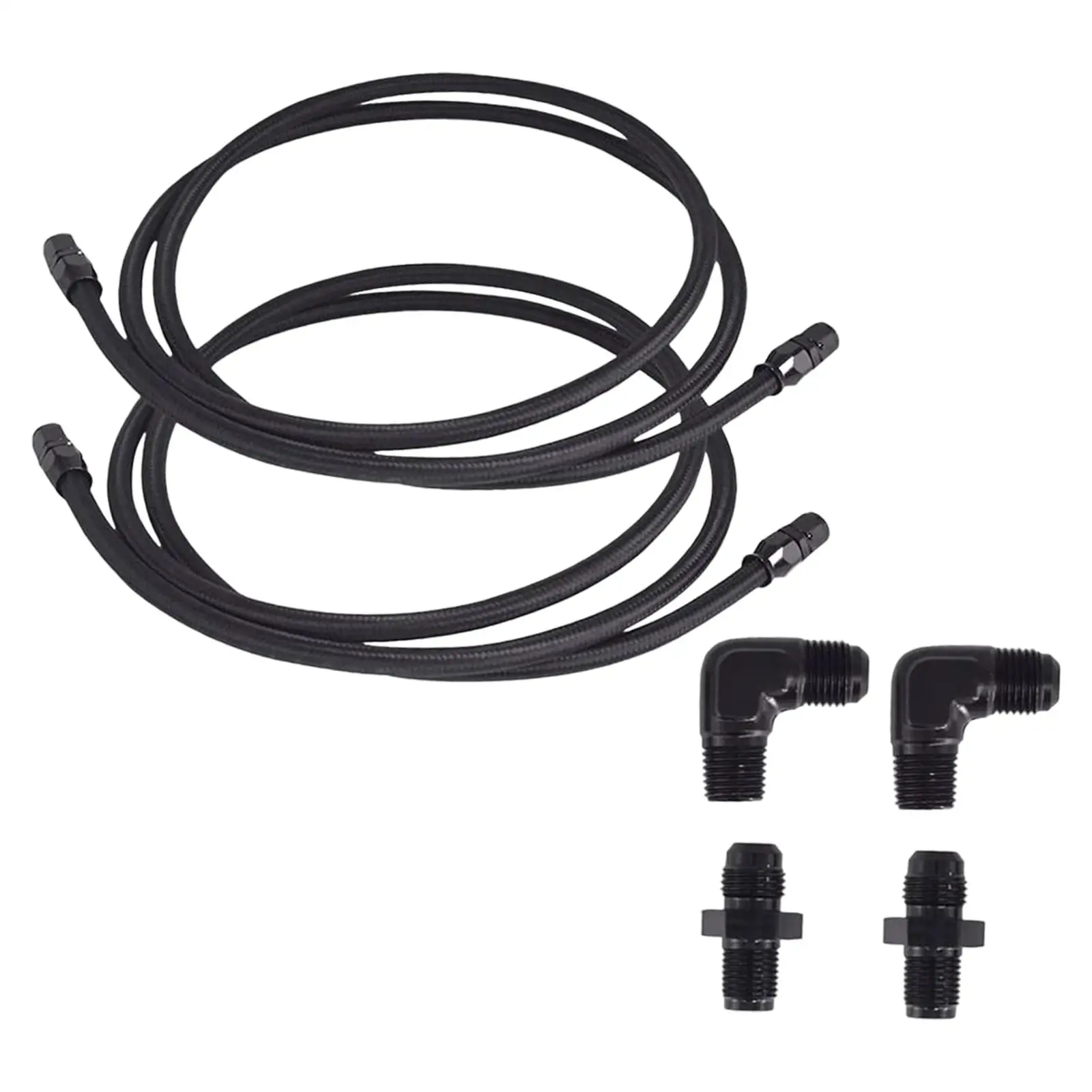 6AN PTFE Line Fitting Kit Professional 2 AN6-1/4 NPT 90 Degrees Accessory