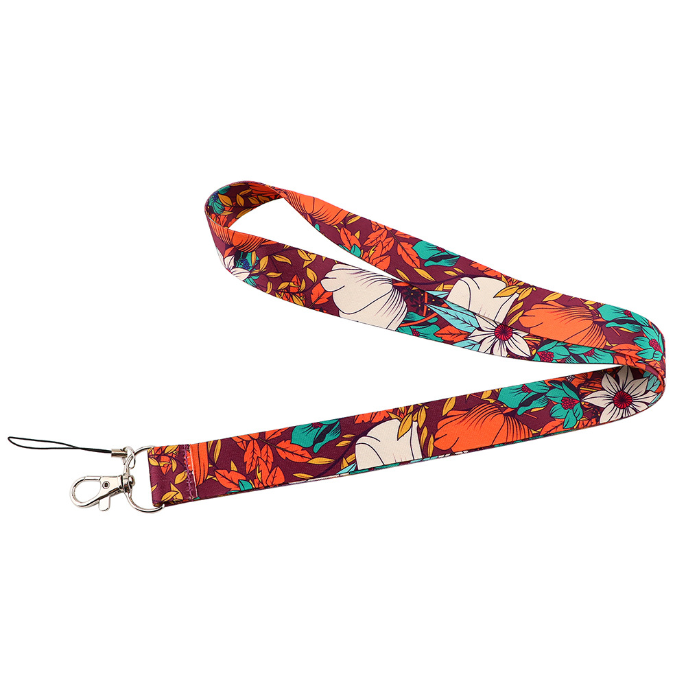 1pc Blumen Telefon Lanyard Einfache Stil Neck Strap Lanyards ID Abzeichen Karte Halter Schlüsselbund Handy Gurt – Detail 3
