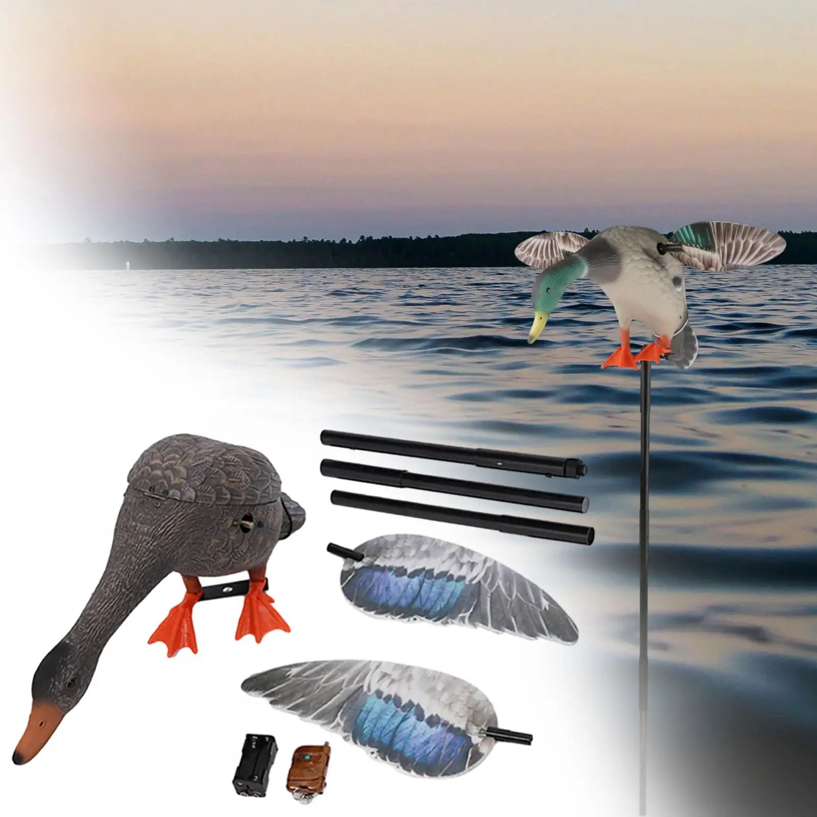 Electric Flying Duck Decoy Removable Simulation Smooth Flexible Lifelike with