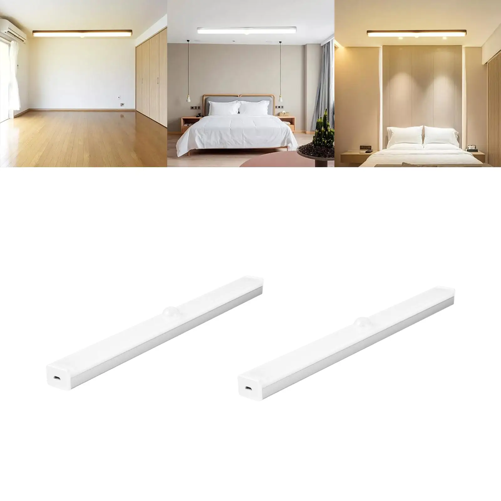 LED Under Cabinet Lighting Shelf Lighting Closet Homes Body Sensor Lights Night Light Bar for Display Case Living Room Hallway