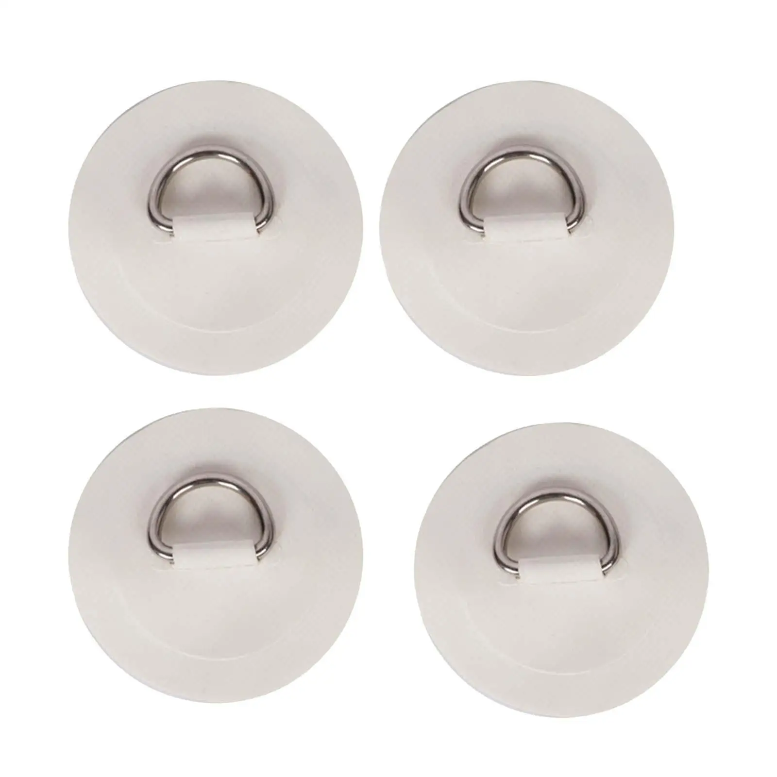 4 Pieces Stainless Steel D Rings Patch Boats Surfboard Kayaks Canoes Lightweight PVC Inflatable Boats D Rings Pad PVC Patch