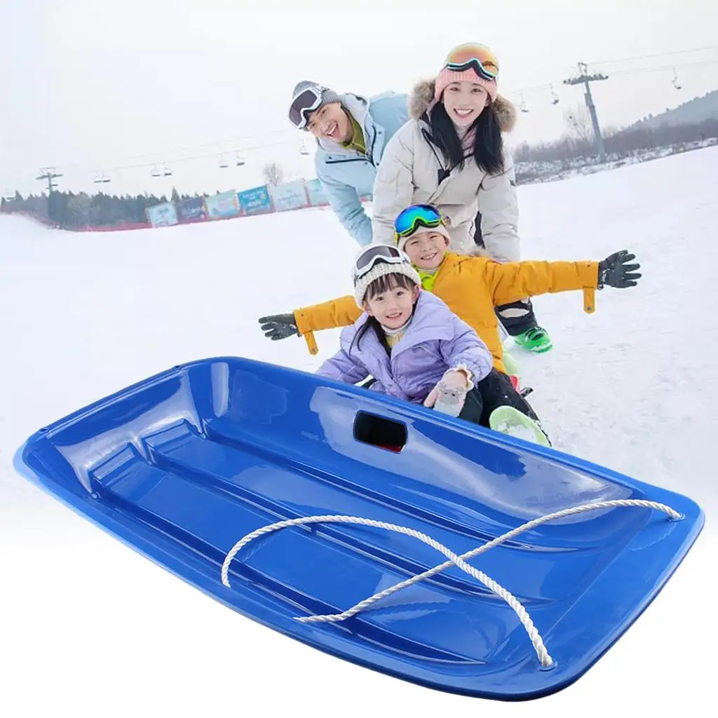 Snow Sled Heavy Duty Large Downhill Toboggan Sledge Luge Sleigh