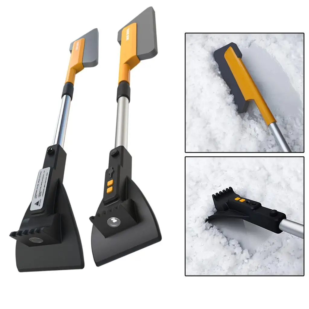 Snow Removal Shovel Ice Scraper Car Cleaning Brush Telescopic Auto Windshield Snow Shovel Brush Winter Ice Scraper Accessories