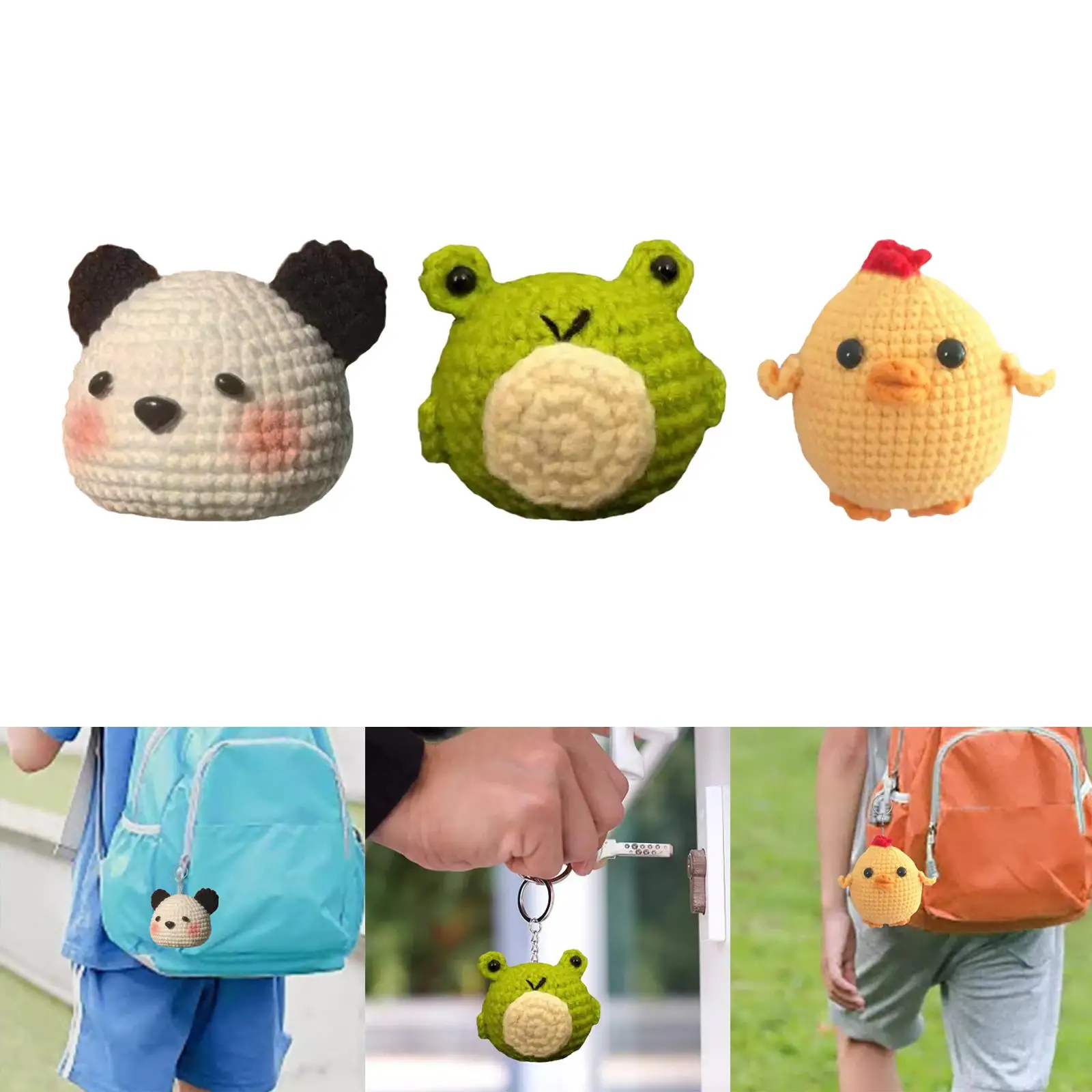 DIY Animal Crochet Kit Sewing Craft Stuffing Skill Classic Starter Hand Knitting Toy Easy to Use Crochet Kit for Perfect Gift