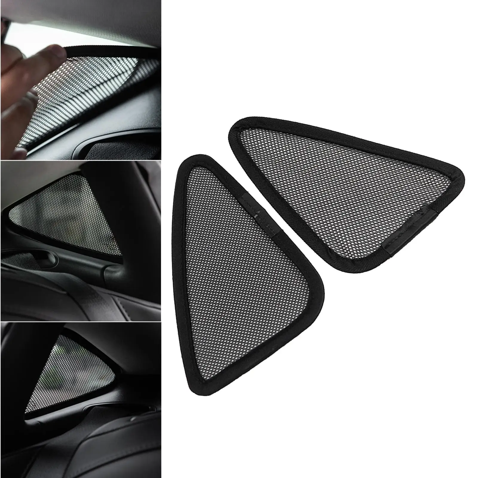 Set of 2 Vehicle Sunshade Line Shades Cover Triangular Net for