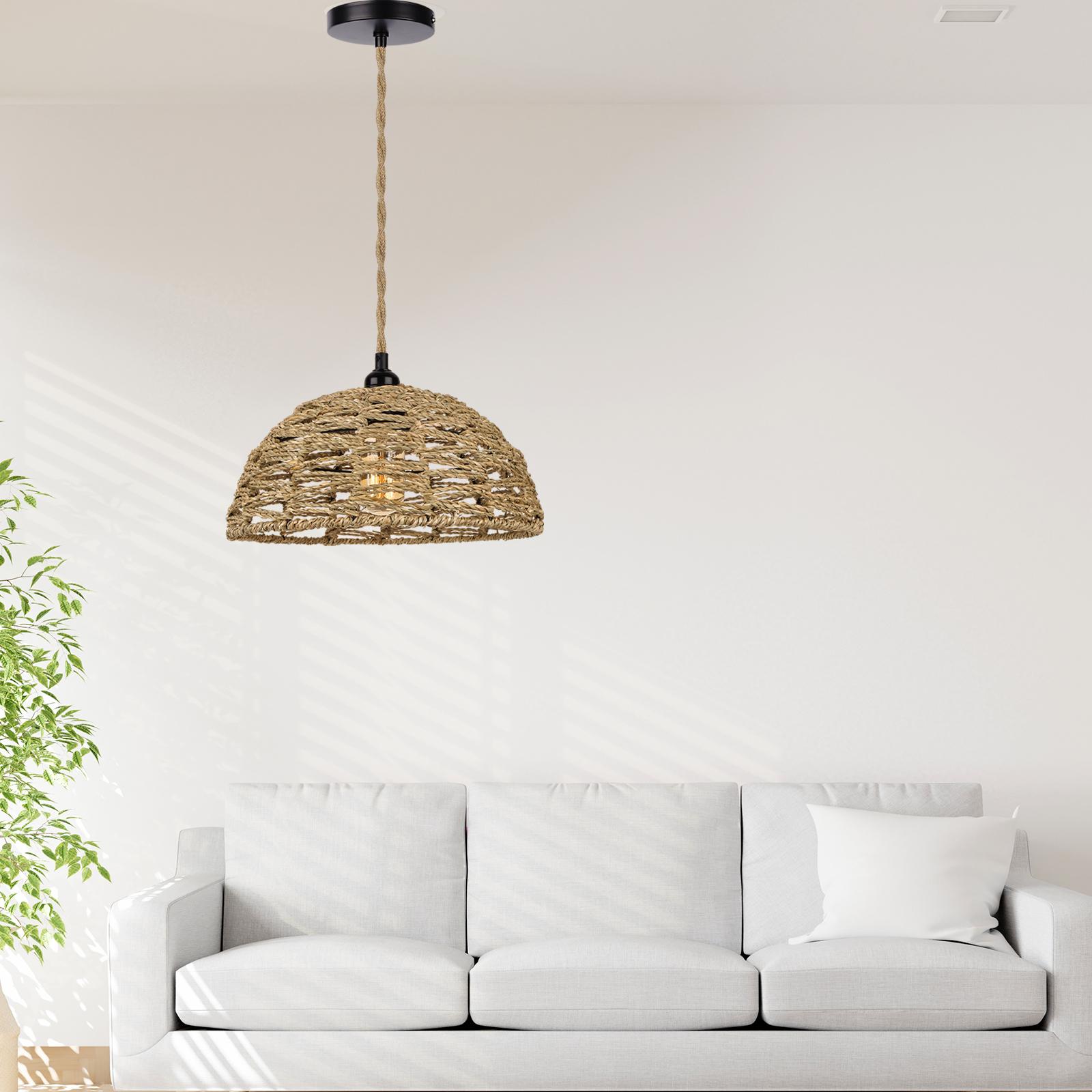 Description Picture 3 of itemLamp Shade Replacement Accessories Pendant Light Cover Rustic Boho Light Shade for Restaurant House Dining Room Kitchen