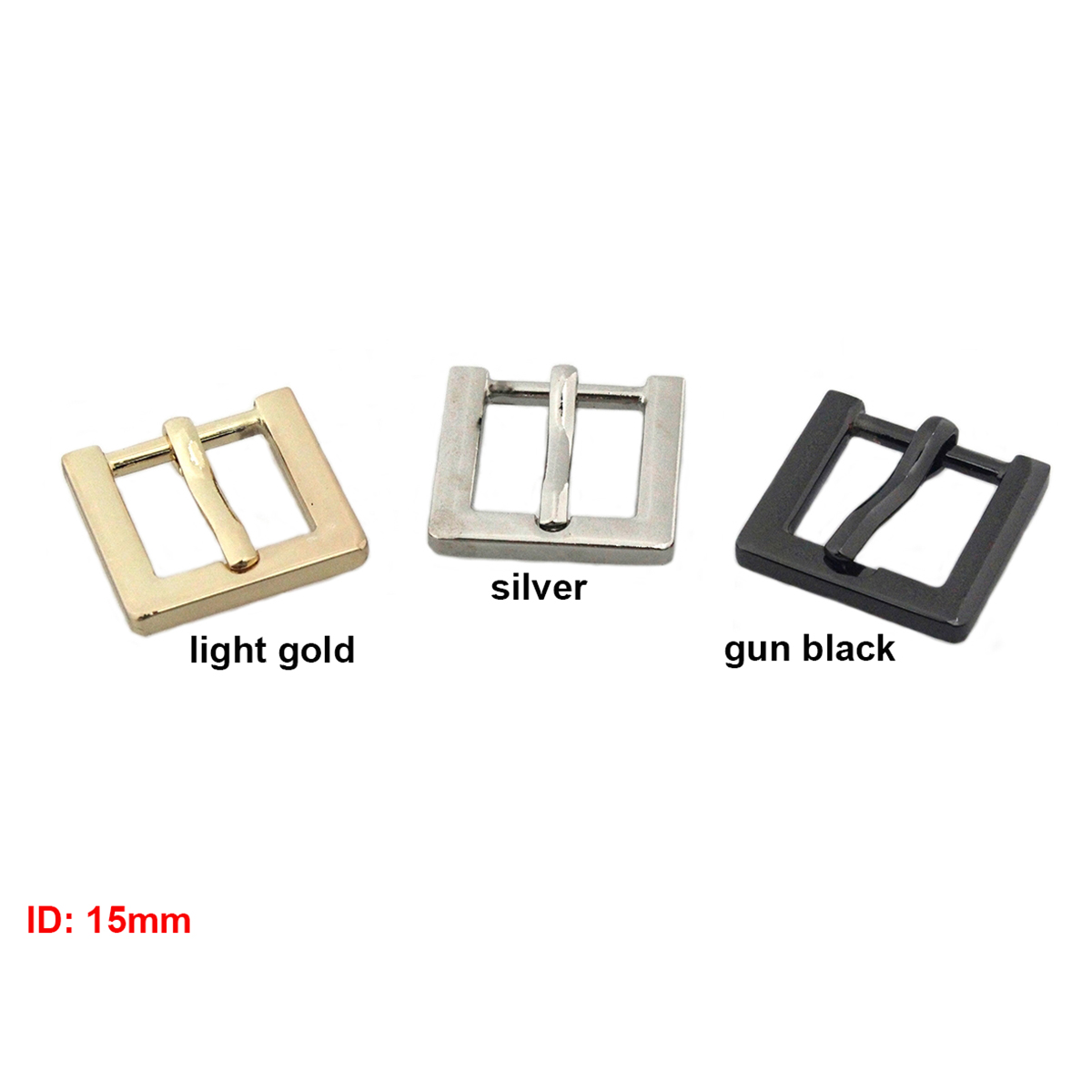 Description Picture 4 of item1 pcs Zinc Alloy Metal Belt Buckle End Bar Heel Bar Buckle Single Pin Half Buckle Bag Leather Craft Strap Garment Webbing CLOXY