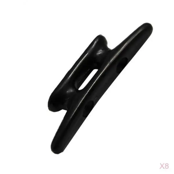 Boat Nylon Cleat 3 inch , Heavy Duty Marine Grade 2 Holes Mooring Accessories - Black