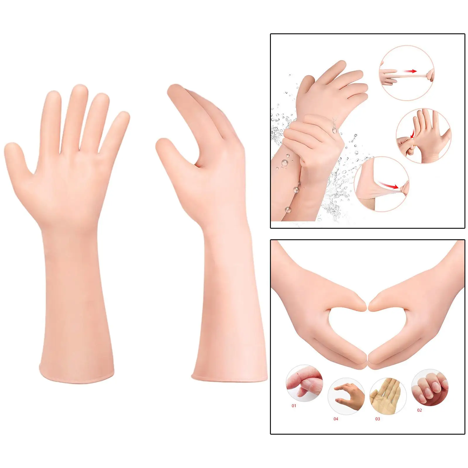 Full Finger Moisturizing Gloves Reusable Long Flexible Hand Protectors Silicone Gel Gloves Anti Cracking for Men Women Home Use