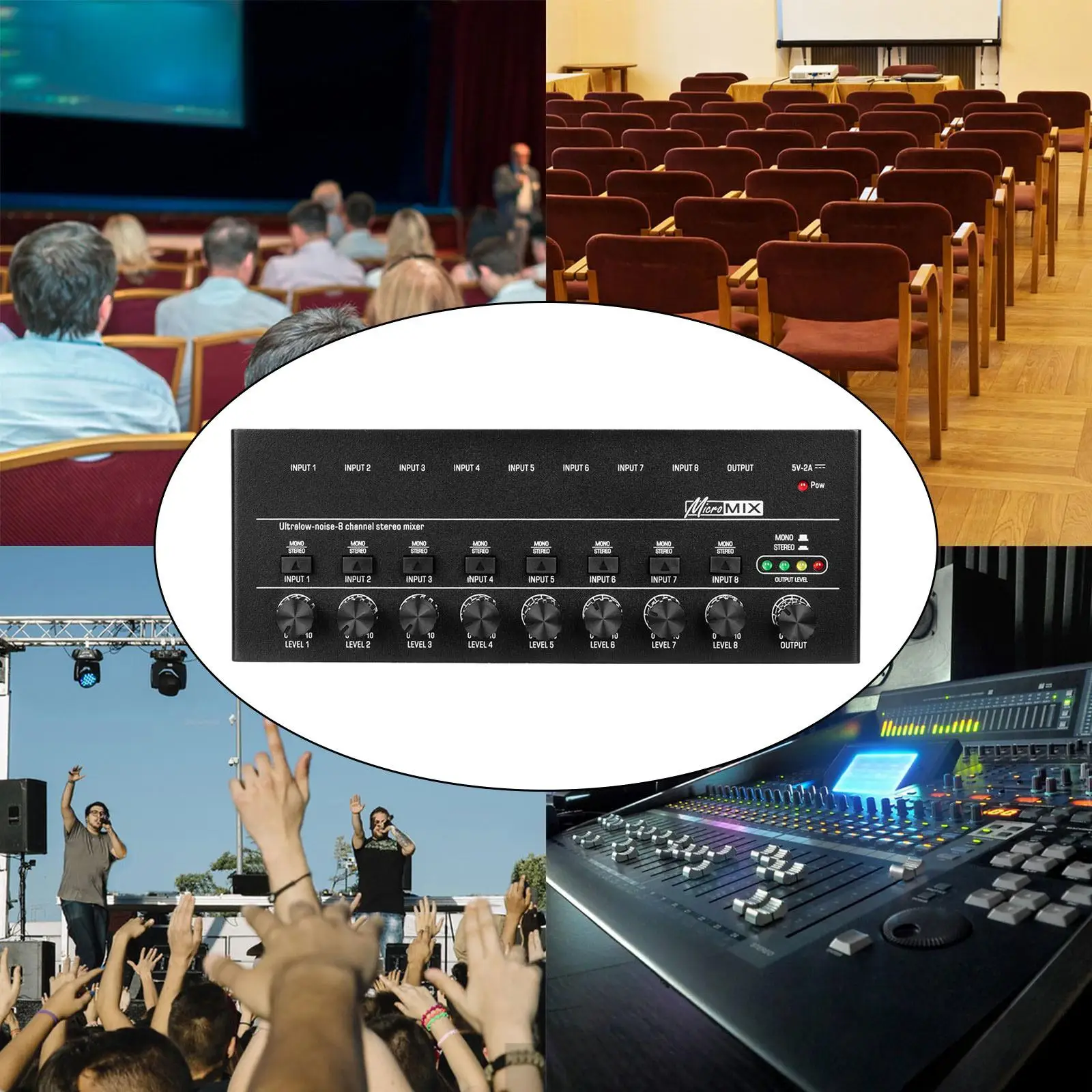 Audio Mixer Low Noise Digital Console for Small Clubs Mixing Instrument Bars