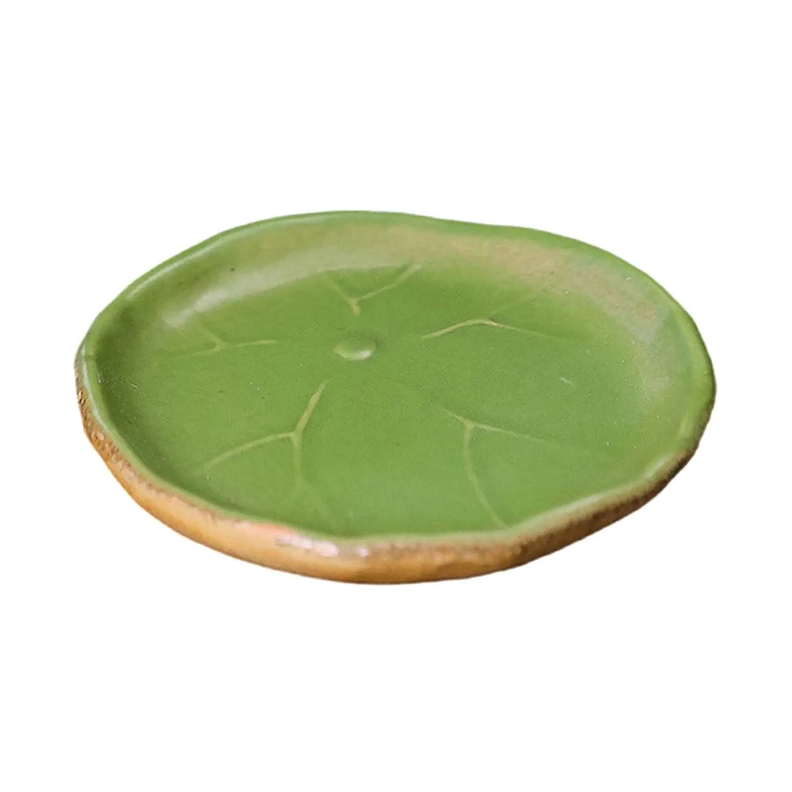 Lotus Leaf Tea Pet Ornament Tray for Chinese Tea Decoration Desk Cabinet