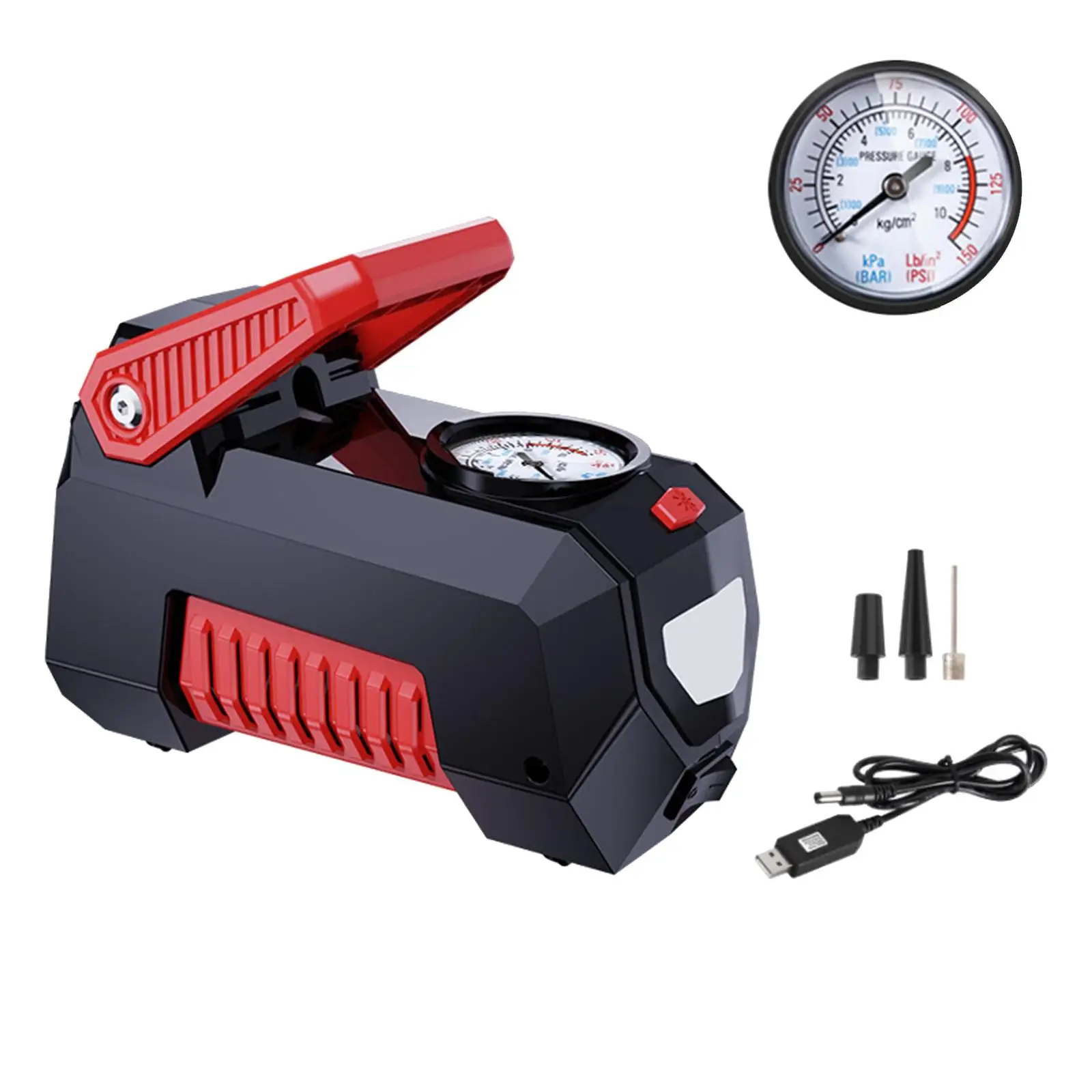 Auto Tire Pump Cordless Portable Tire Inflator for Bicycle Motorcycles Basketball