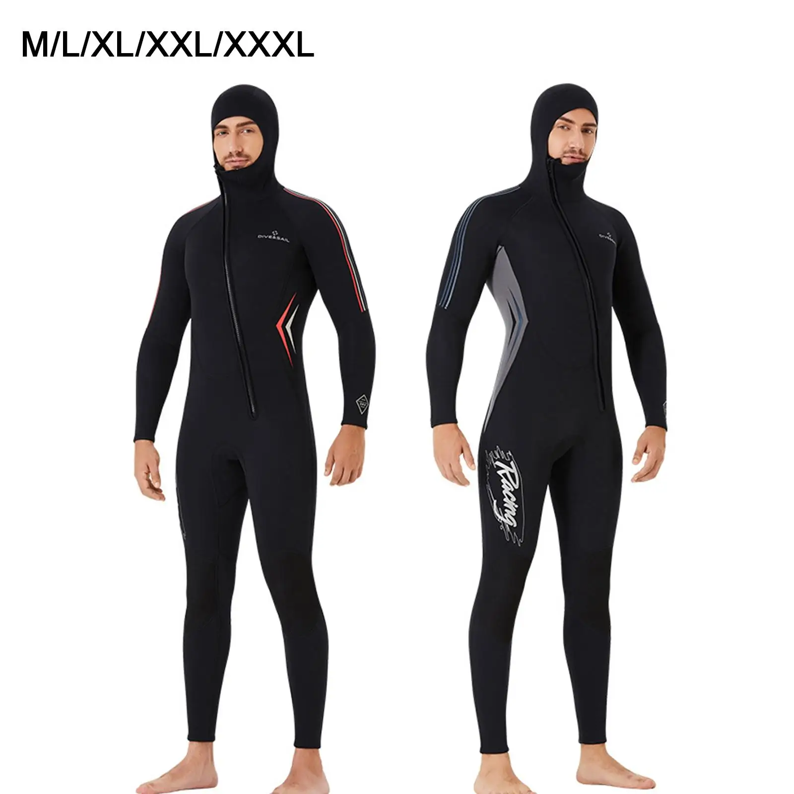 Wetsuits Men 3mm Neoprene Full Scuba Diving Suits Surfing Swimming Long Sleeve Keep  Zip for Water Sports