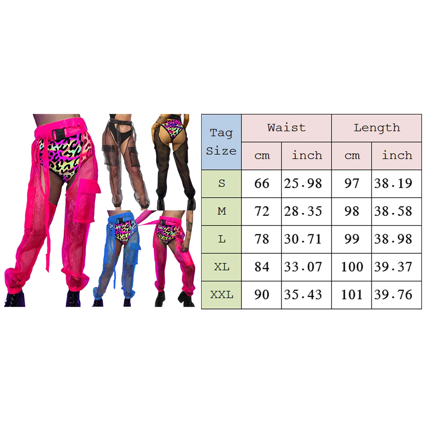 Tanie 2022 luźne legginsy spodnie damskie z szerokimi nogawkami przezroczysta siateczka sklep