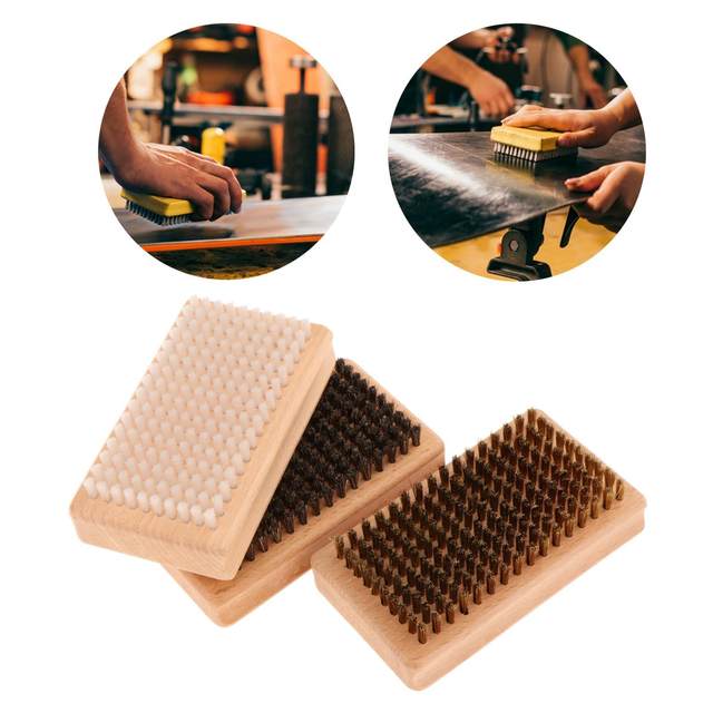 Set De Brosses Pour Ski - Nylon, Laiton Et Crin, Pour Entretien Et Fartage Des Skis