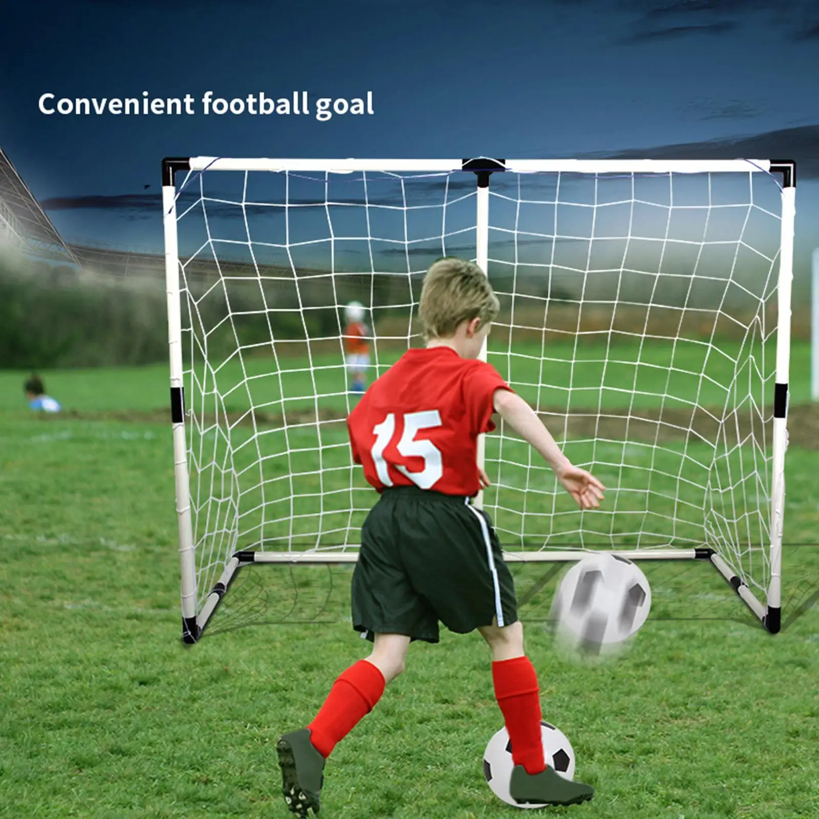 Children Football Goal  indoor  Net, Ball, and Pump Included Backyard Mini Training Practice Set Perfect Gift Portable
