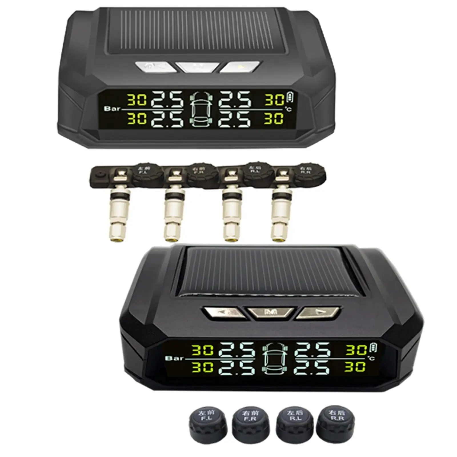 Smart TPMS Tire Pressure Monitoring System Solar Power Universal Real-Time Monitoring for RV Motorcycles Tire Repair Tools