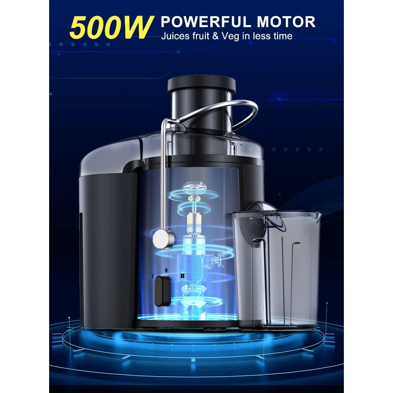 Title 12, Juicer Machine, 500W Juicer with 3” Wide Mouth ...