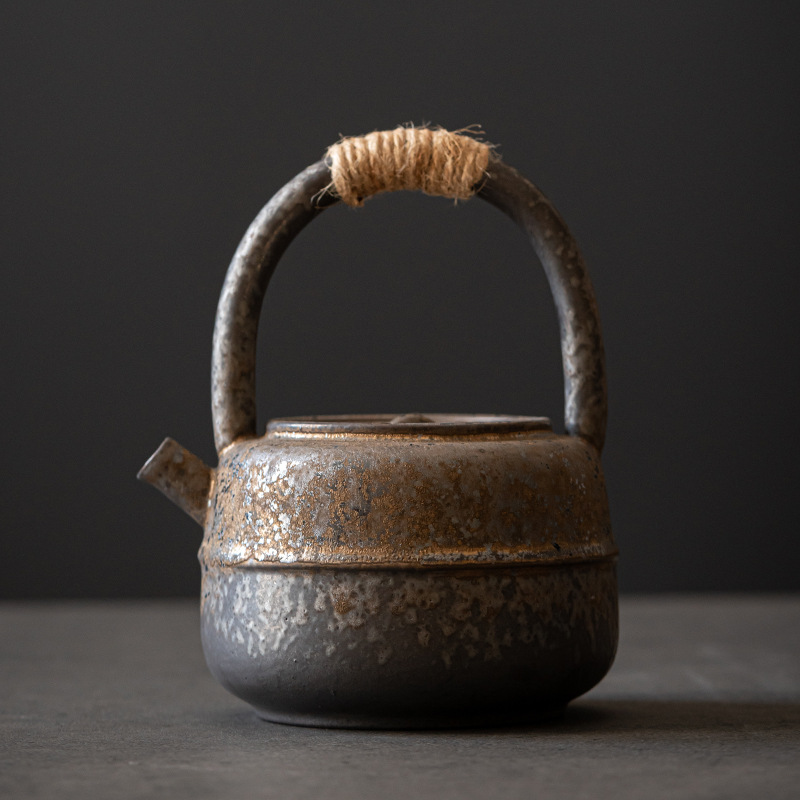 Description Picture 3 of item450ml Stoneware Teapot Tea Kettle Ceramic Teapot Teaware Tea Set Tea Utensils Tea Maker Tea Pot Set Tea Making Tools Accessories