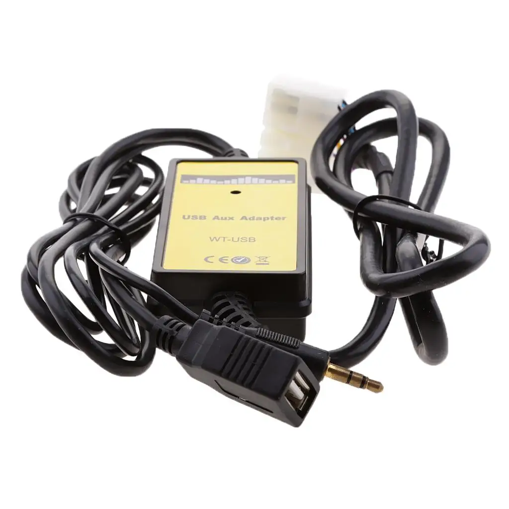 3.5mm Car MP AUX Input Auxiliary Interface Adapter And USB Card Reader for