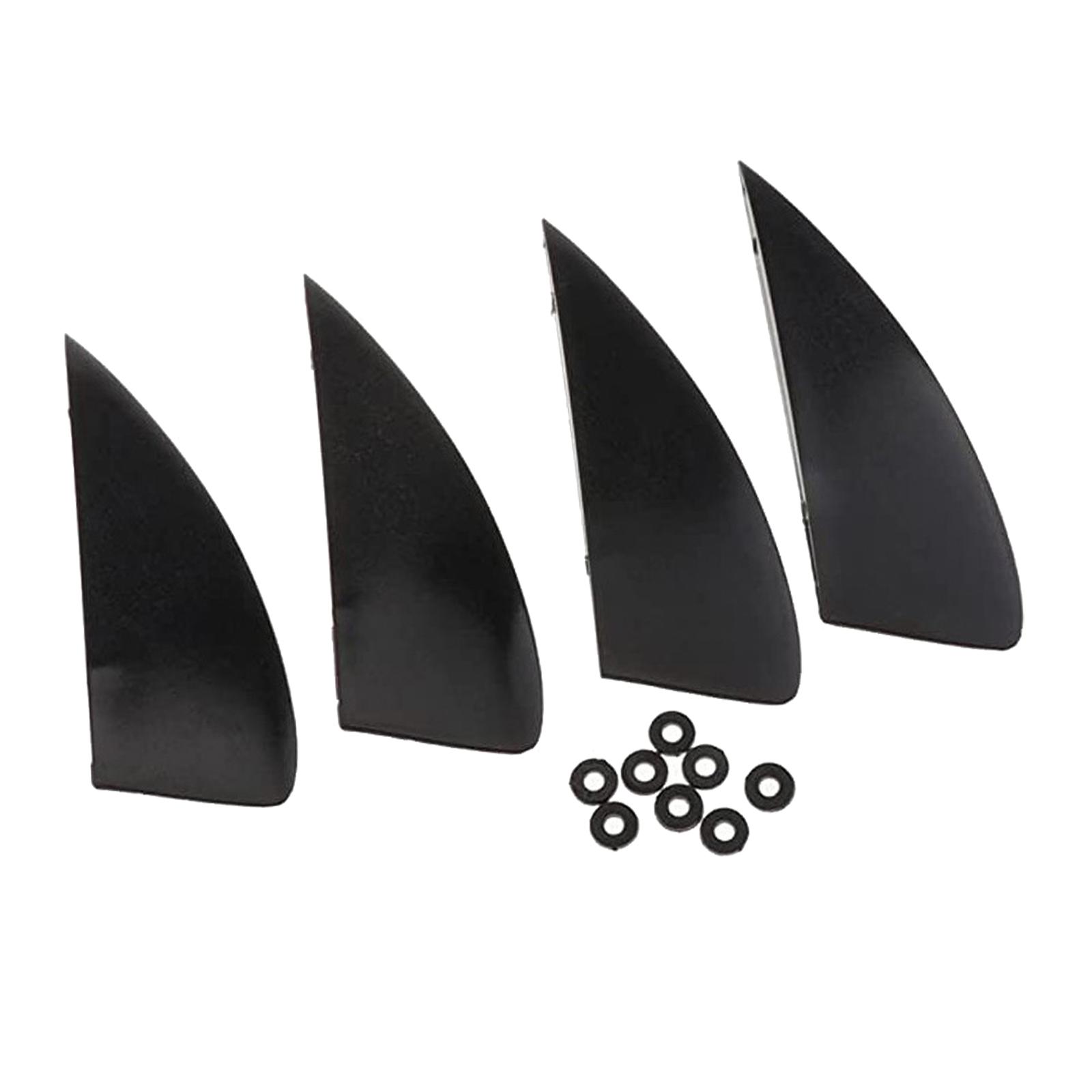 4Pcs Kiteboard Fin Surf Board Accessory Wakeboard Fins Surfboard Fins for Outdoor Softboard Supplies Summer Surfing Cruiser Deck