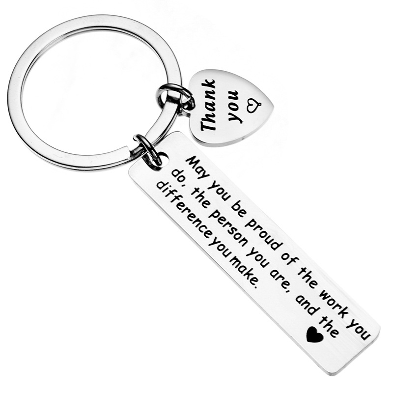 Danke Geschenk Wertschätzung Schmuck Machen einen Unterschied Keychain Geschenk für Volunteer Wertschätzung Coach Mentor Mitarbeiter Schmuck – Detail 2