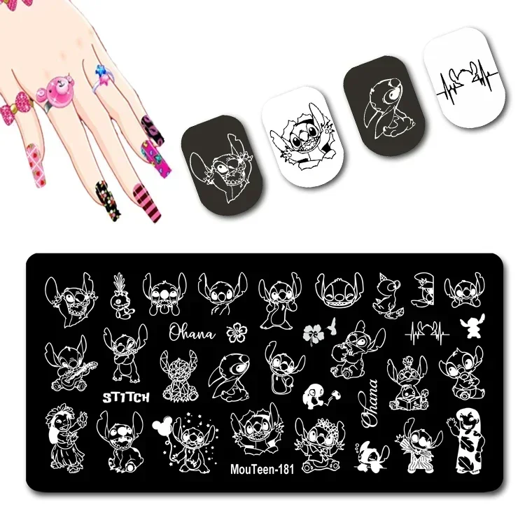 Best of Disney Cartoon Stitch Nail Art Stamping Stitch Image Nail Stamping Plates For Nails #181 Reviews & Tips