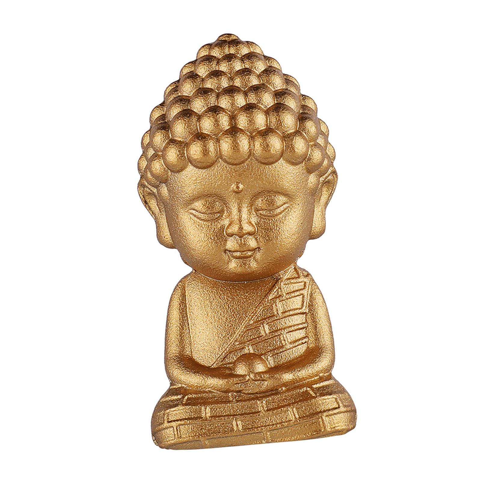 Miniature Buddha Statue Decorative Collectibles Fengshui Furnishing Gifts Sculpture for Living Room Housewarming Study Office