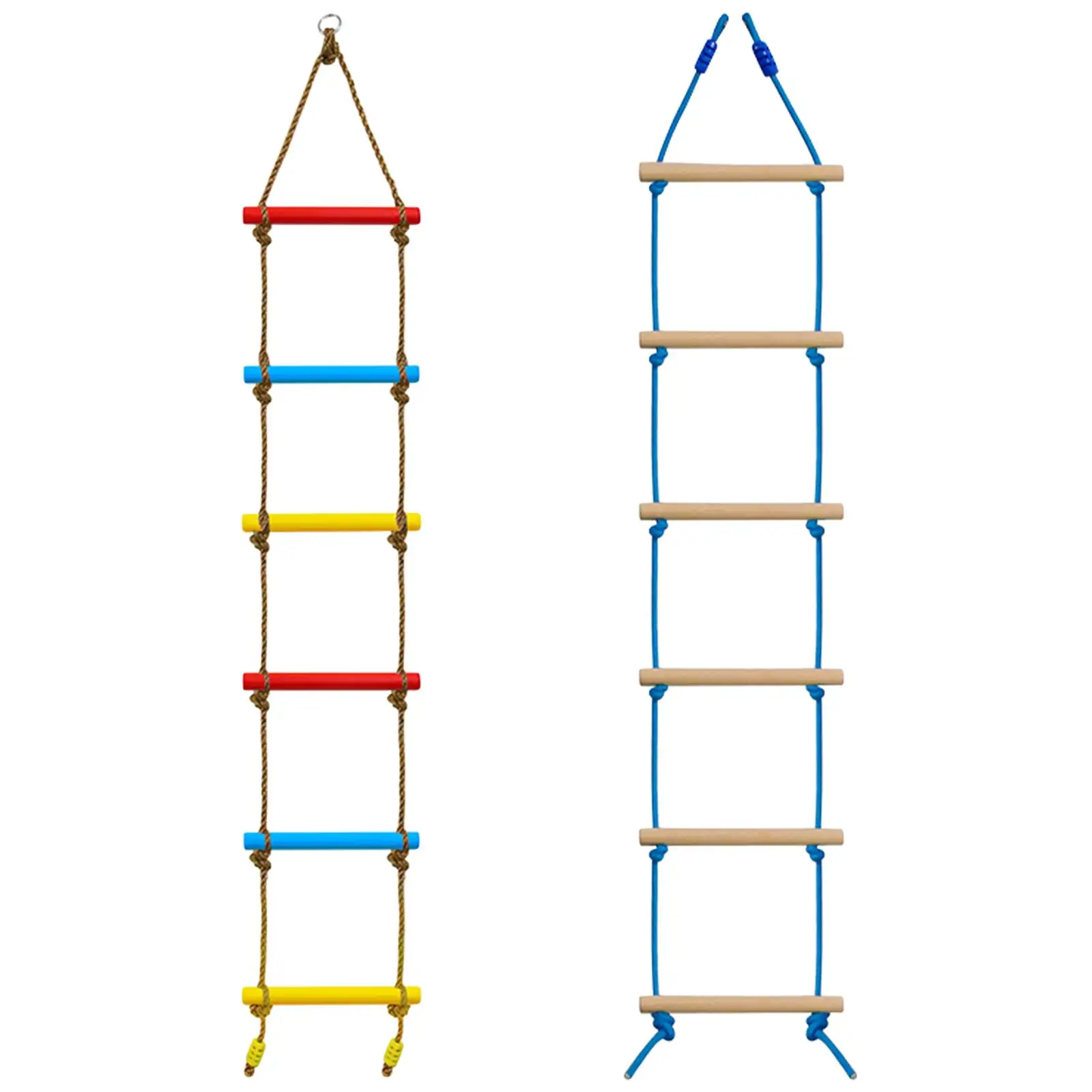 Kids Outdoor Swing Seat Climbing Ladder Disc Rope Swingset Backyard Garden Toy