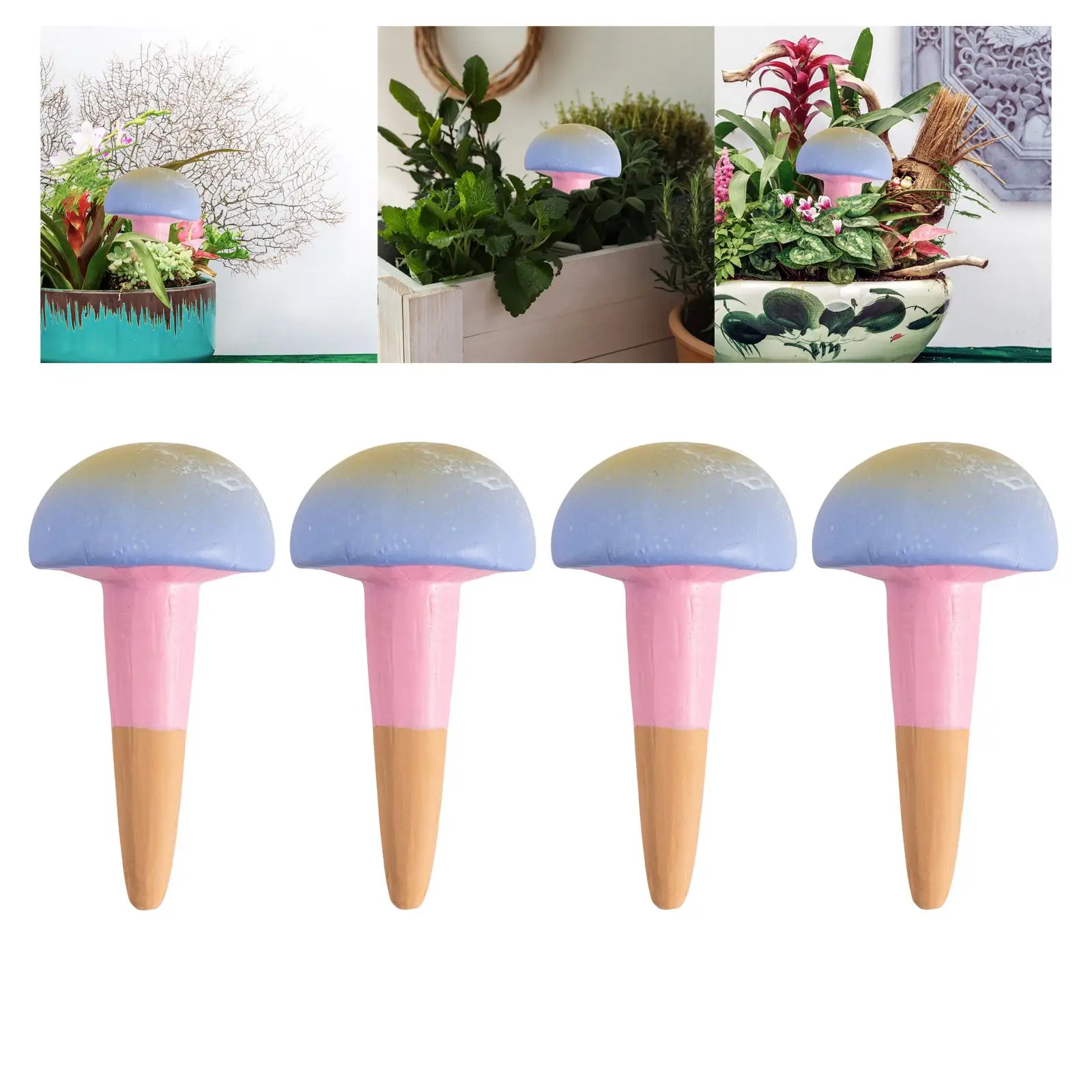 4Pcs Automatic Drip Irrigation System, Flowerpots Watering Stake Decorative, Use When on Vacation, Automatic Watering System