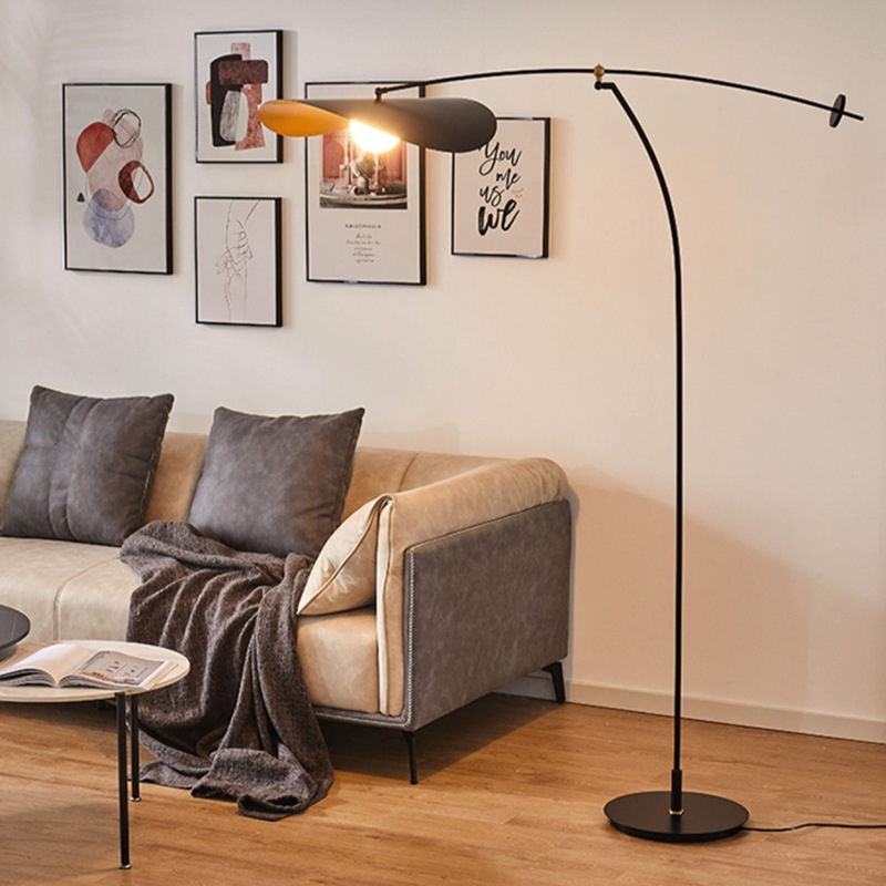 Modern Minimalist Designer Fishing Led Floor Lamp Bedroom Reading Atmosphere Long Arm Lights Adjustable Home Decor Chandelier