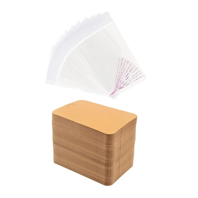 50pc Keychain Display Card Thicken Cardboard Paperboard Holder Stand Bag  for Earring Jewelry Small Business Packaging
