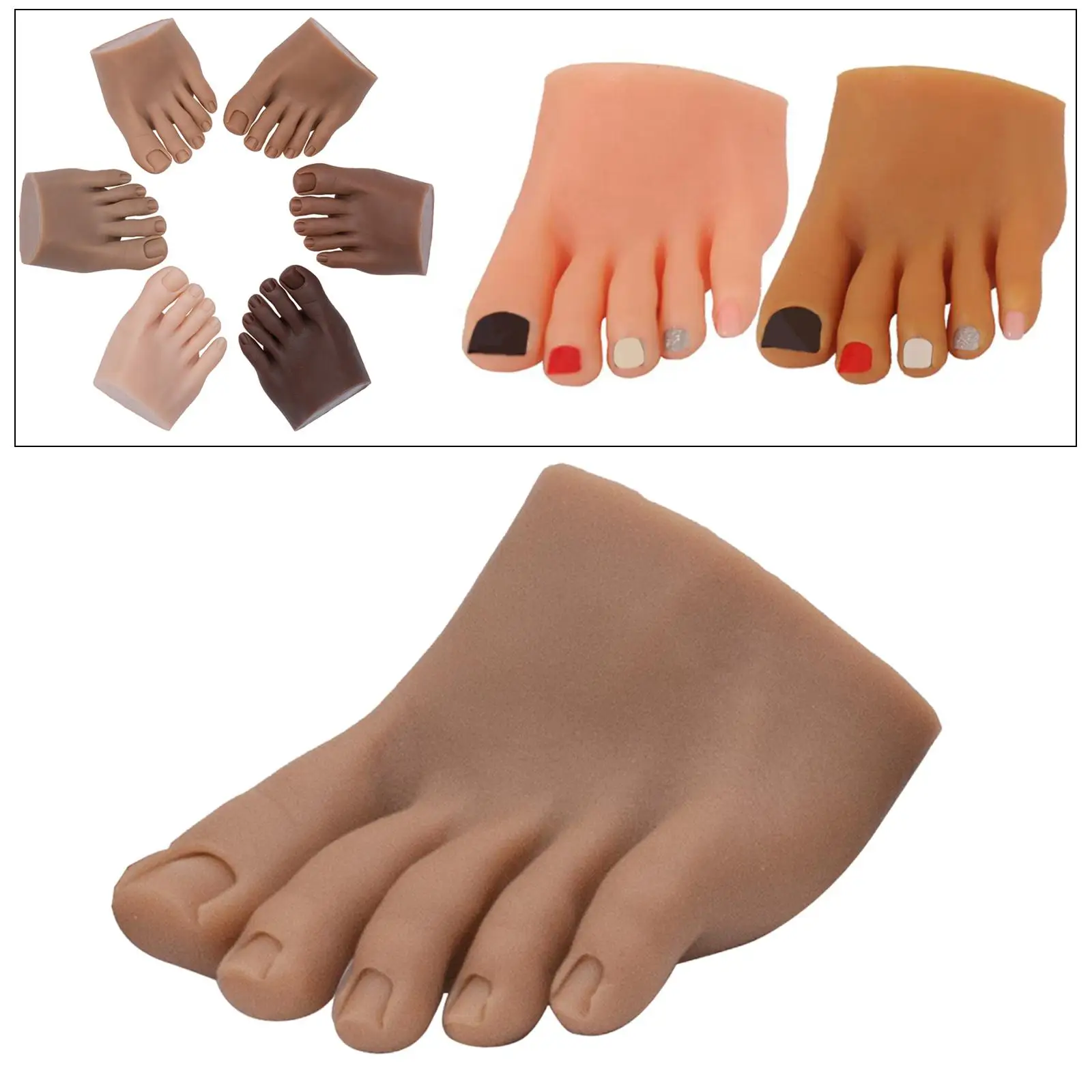 Nail Practice Foot Model Mannequin for Nail Art Beginners Display