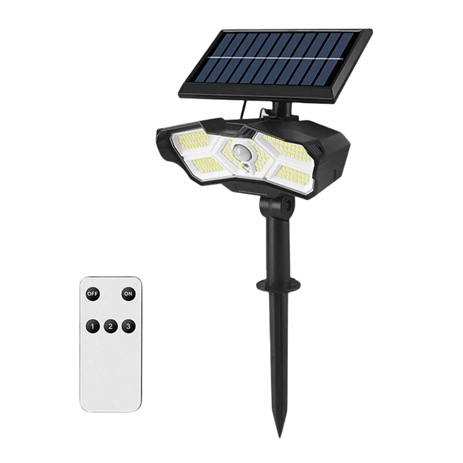 Outdoor Solar Lights 3 Lighting Modes Lamp with Remote Control Lighting Path Lights Solar Garden Lights for Yard Driveway Lawn