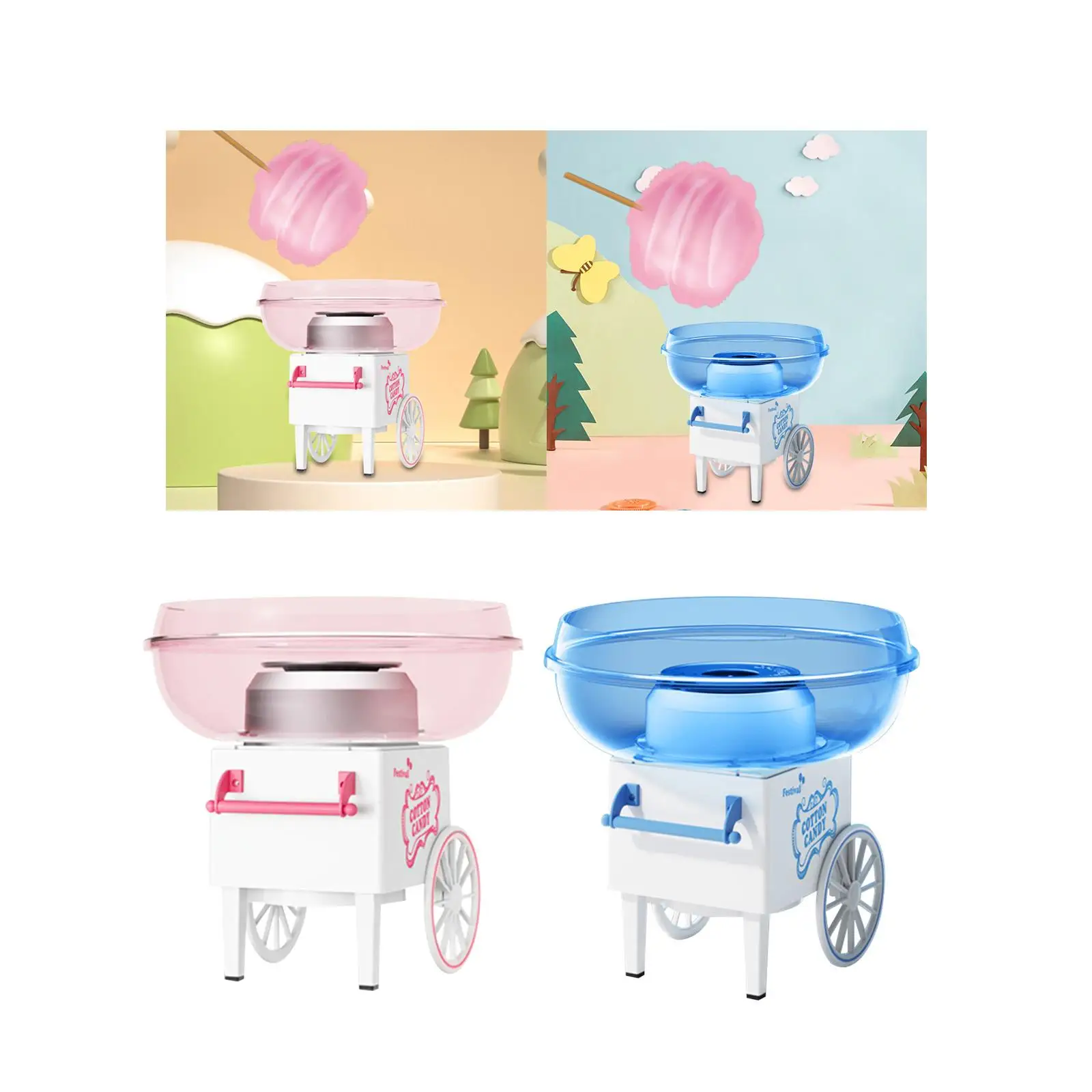 Hard Candy Maker 450W Candy Machine Candy Maker Candy Floss Machine Cart for Festival DIY Tools Party Gift Household