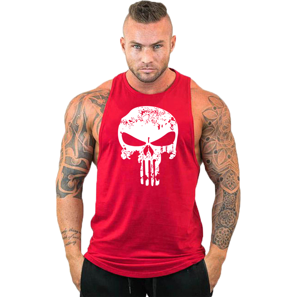 Tier Fitness Kleidung Bodybuilding Shirt Männer Top für Fitness ärmellose Sweatshirt Gym T-Shirts Schädel Mann Männer Weste Stringer – Detail 21
