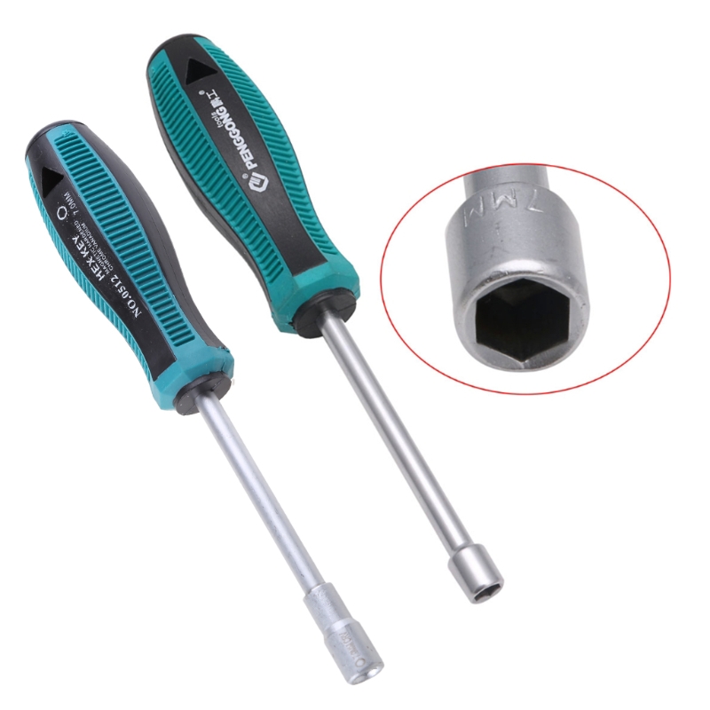 Description Picture 4 of itemMetal Socket Driver Wrench Screwdriver Hex Nut for KEY Nutdriver Hand Tool 3/3.5/4/4.5/5/6/7/8/9/10/11/12/13/14mm