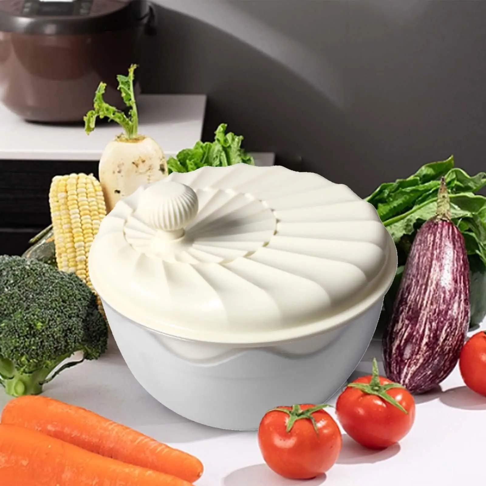 Salad Washer Dryer Vegetable Prepping Multiuse Dry Vegetables Manual Veggie Washer Lettuce Dryer for Kitchen Home Gadgets