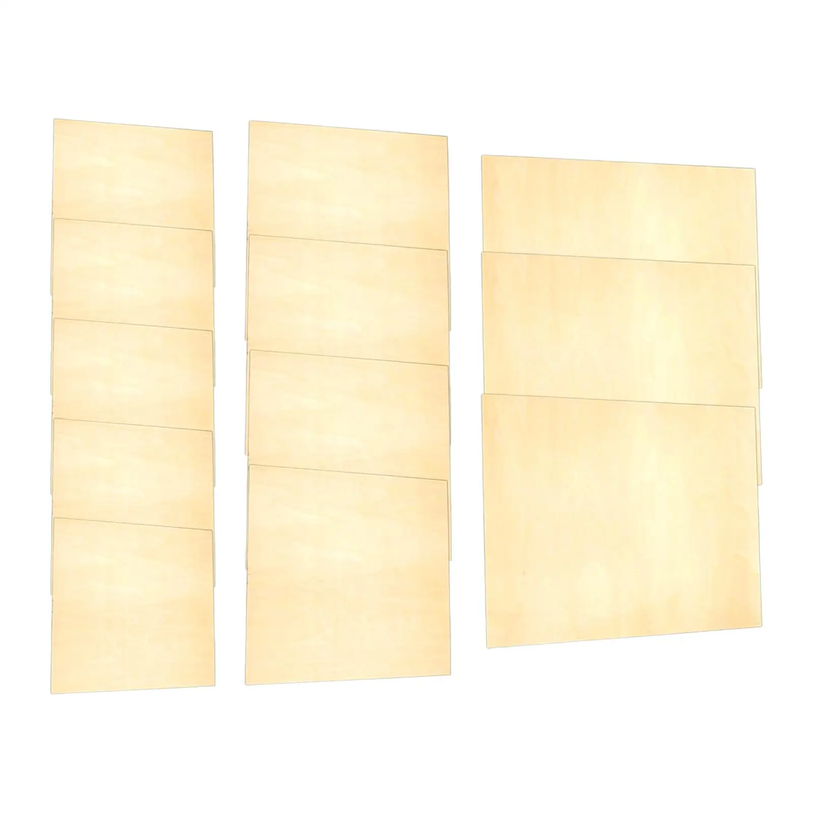 12Pcs/Set Wooden Panel Boards Unfinished Building Scene Board Wooden Plate Sheets Gallery DIY for Sand Table Model Wall