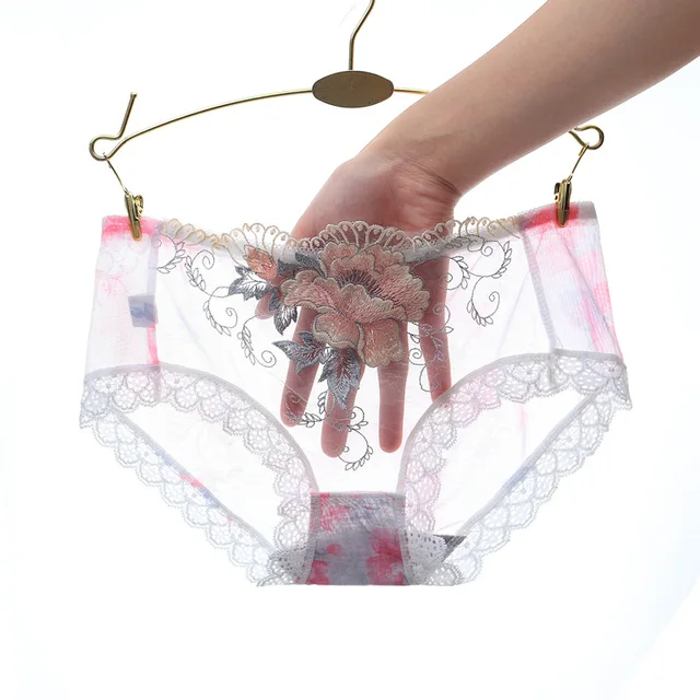 Sexy Lace G-string Thong Women Butterfly Low Waist Panties Transparent  Underwear Ladies Briefs Cute Girl Floral Lingere Panty - AliExpress