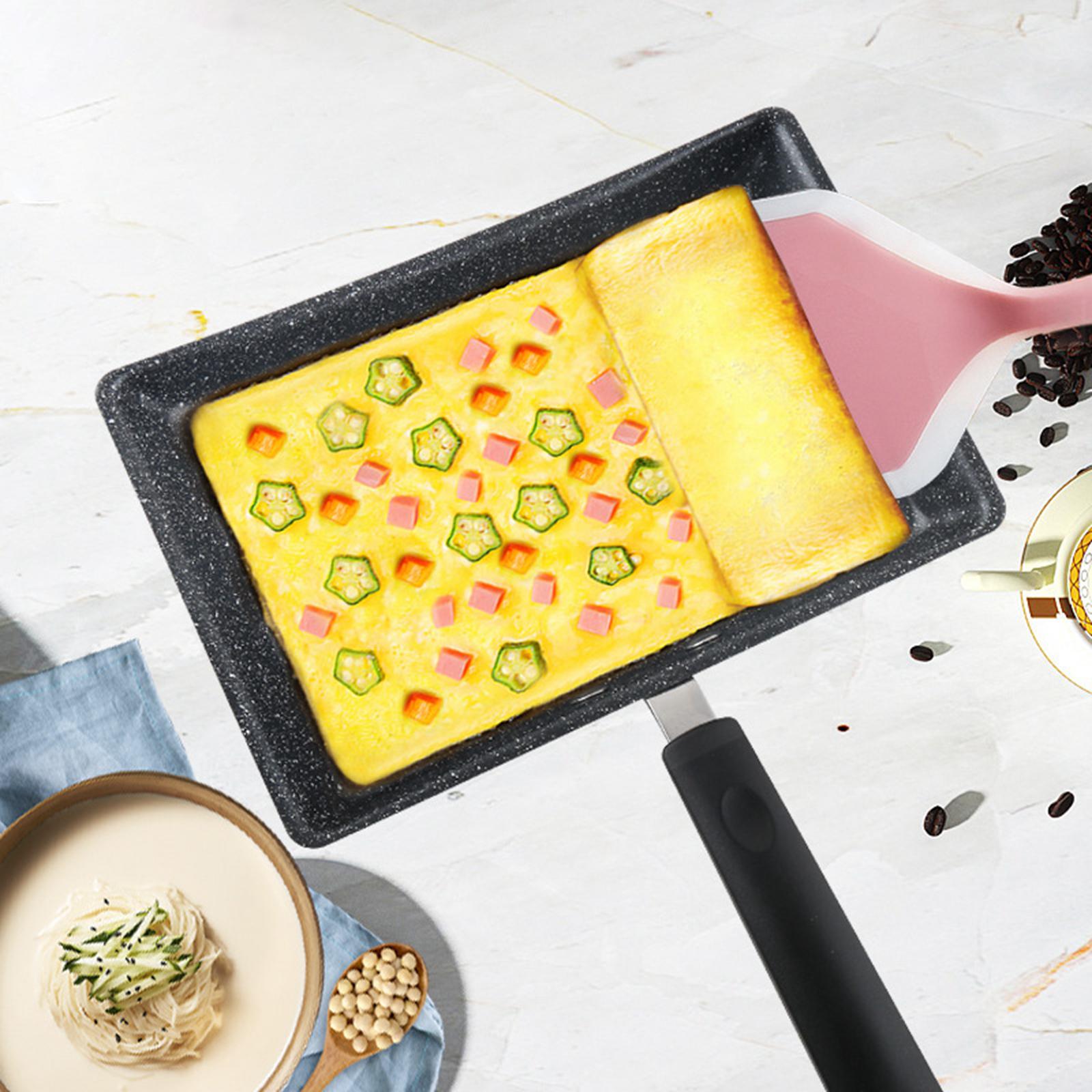  Frying Pan, Non Maifanite  Rectangle with Handle  Bottom Japanese Omelette   Egg Roll 