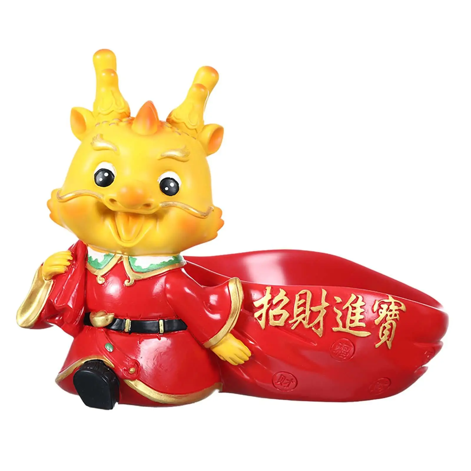 Chinese New Year Dragon Figurine Tray Creative for Cabinet Entrance Desktop