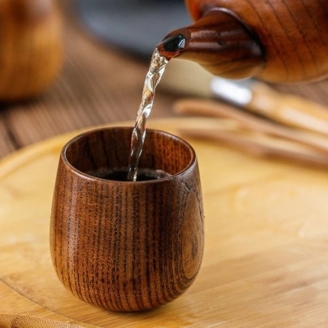 Natural Wooden Coffee Mug Wood Tea Cup 250ml Classic Wood Cups and Mugs  Coffee Milk Tea Mug Home Cafe Bar Drinking Cup Drinkware - AliExpress